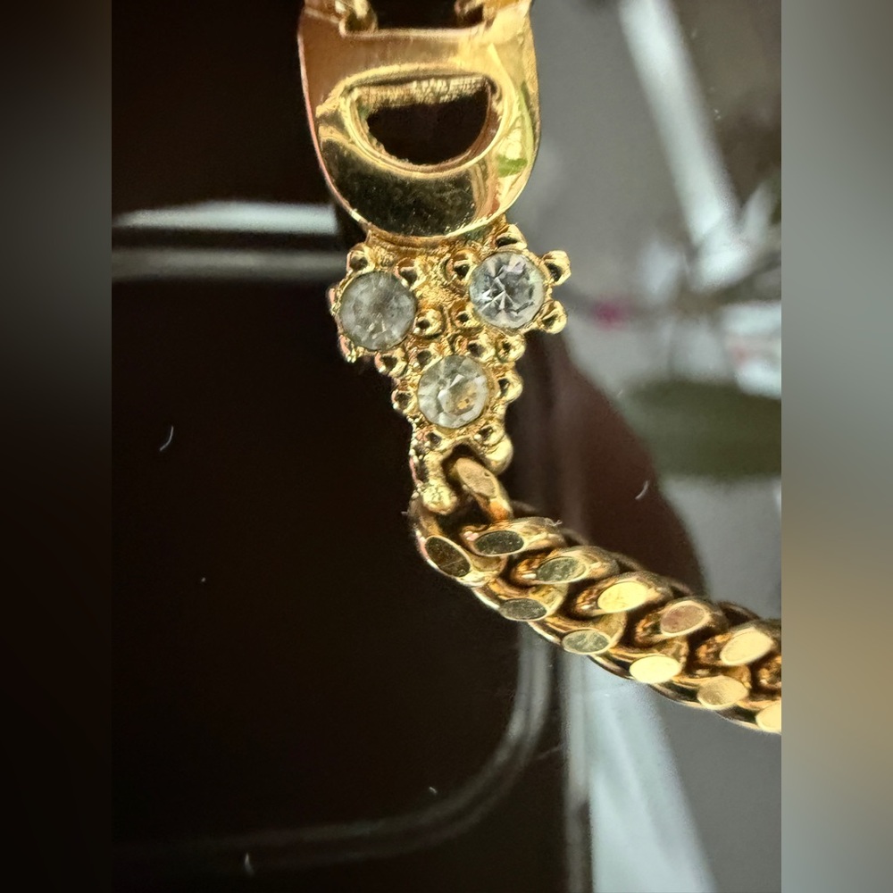 LOT 2091 18K gold plated Christian Dior vintage bracelet for SMALL wrist - Picture 4 of 8